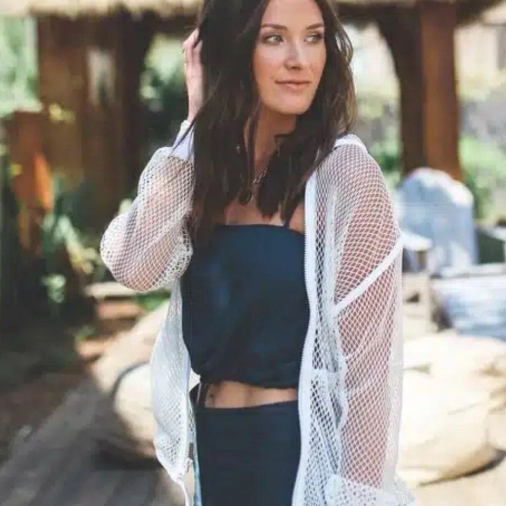 Tribe Kelley Malibu Mesh Jacket Gym Swim Cover Oversized XS